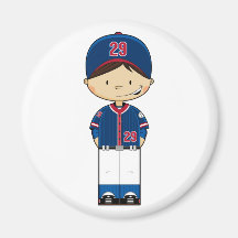 Imán lindo del jugador de béisbol