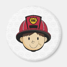 Imán lindo del refrigerador del bombero