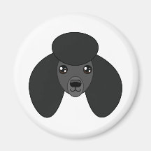 Imán negro del caniche