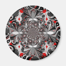 Imán negro del fractal del alboroto