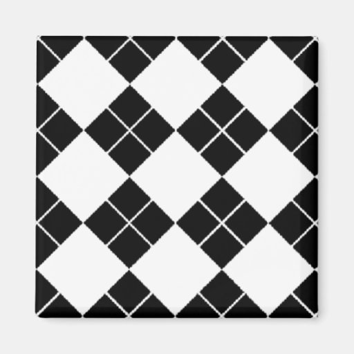 Imán negro y blanco de Argyle