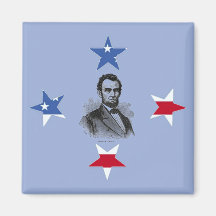 Imán patriótico de Lincoln de las estrellas