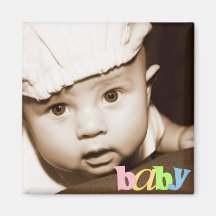 Imán personalizado del "bebé" de la foto en arco i