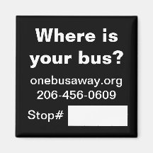 Imán promocional de OneBusAway