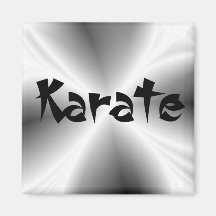 Imán redondo del karate de plata