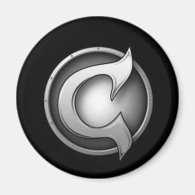 Imán redondo del logotipo del cc