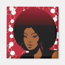 Imán retro del Afro