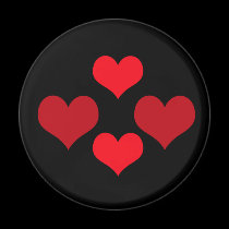 Imán rojo de cuatro corazones imanes