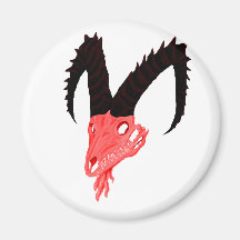 Imán rojo del cráneo de la cabra del demonio