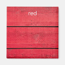 Imán rojo del refrigerador