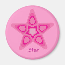 Imán rosado bonito de la estrella