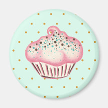Imán rosado de la cocina de la panadería de la mag