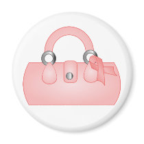 Imán rosado del bolso de la cinta imanes