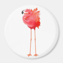 Imán rosado tropical del flamenco