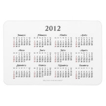 Imán simple del premio de 2012 calendarios