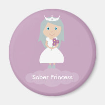 Imán sobrio de la princesa de la lila