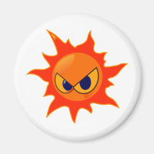 Imán sonriente de la cara del fuego