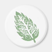 Imán verde de la hoja