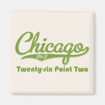 Imán verde del maratón de Chicago 26,2