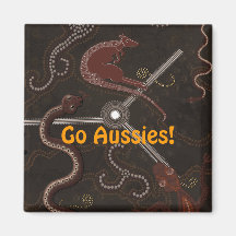 Imanes aborígenes australianos del arte de las "pi