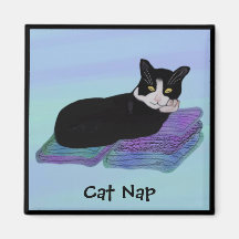 Imanes de la siesta del gato del smoking