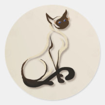 Imanes siameses del gatito que se sientan etiquetas  