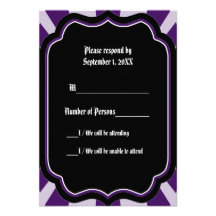 Impregne la tarjeta del ébano VI (añil) RSVP Invitaciones Personales