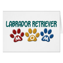 Impresión 1 de la pata de la mamá del LABRADOR RET Tarjeta