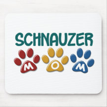 Impresión 1 de la pata de la mamá del SCHNAUZER Alfombrilla De Raton