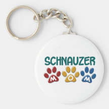 Impresión 1 de la pata de la mamá del SCHNAUZER Llavero