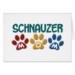 Impresión 1 de la pata de la mamá del SCHNAUZER Tarjeta