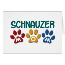 Impresión 1 de la pata de la mamá del SCHNAUZER Tarjeta