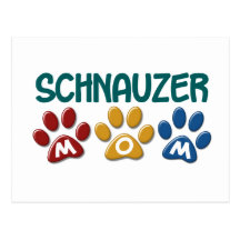 Impresión 1 de la pata de la mamá del SCHNAUZER Tarjeta Postal