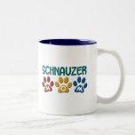 Impresión 1 de la pata de la mamá del SCHNAUZER Tazas