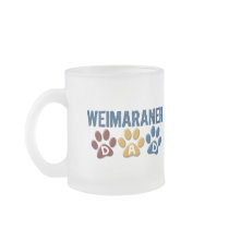 Impresión 1 de la pata del papá de WEIMARANER Tazas De Café