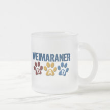 Impresión 1 de la pata del papá de WEIMARANER Tazas De Café