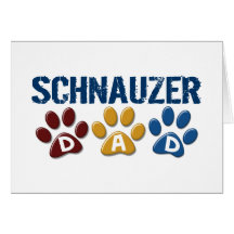 Impresión 1 de la pata del papá del SCHNAUZER Felicitacion