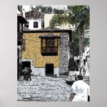 Impresión amarilla de la casa posters