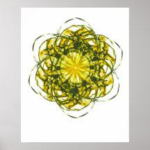 Impresión amarilla de Starburst Poster