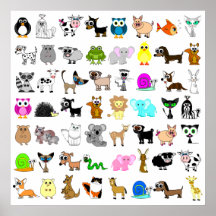 Impresión animal linda del amante impresiones