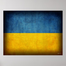 Impresión apenada bandera de Ucrania Impresiones