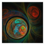 Impresión azul de la foto del arte abstracto del r