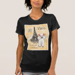 Impresión blanca del estilo del vintage de la torr camiseta