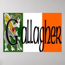 Impresión céltica del dragón de Gallagher Poster