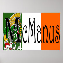 Impresión céltica del dragón de McManus Poster