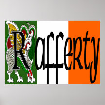 Impresión céltica del dragón de Rafferty Poster