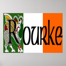 Impresión céltica del dragón de Rourke Poster