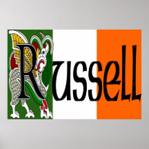 Impresión céltica del dragón de Russell Poster