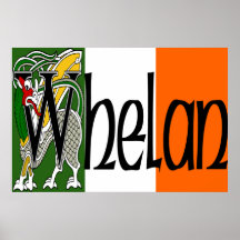 Impresión céltica del dragón de Whelan Poster