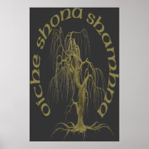 Impresión céltica del poster del árbol del fantasm
